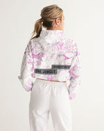 Load image into Gallery viewer, Made it Out The Jungle  Women&#39;s Cropped Windbreaker
