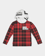 Load image into Gallery viewer, Red Plaid Truthortruth  Kids Hoodie
