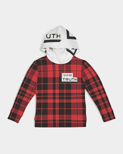 Red Plaid Truthortruth  Kids Hoodie