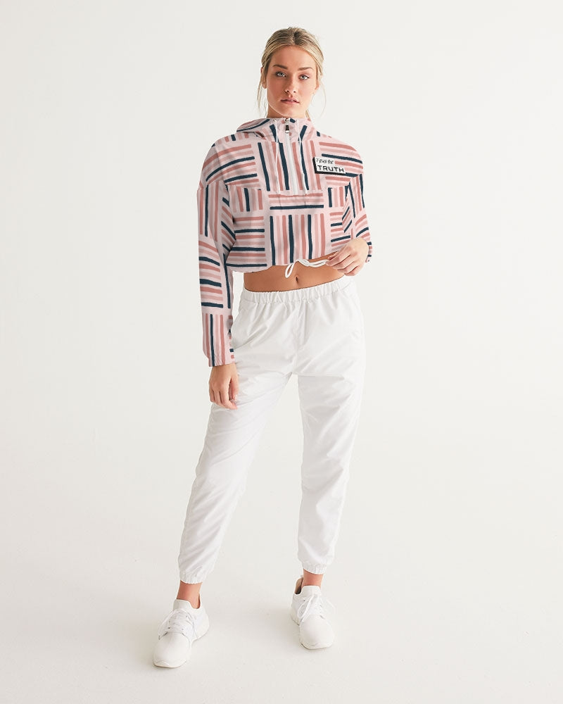 Abstract  Women's Cropped Windbreaker