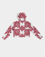 Load image into Gallery viewer, TruthorTruth Red Floral Cropped Windbreaker
