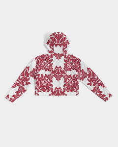 TruthorTruth Red Floral Cropped Windbreaker