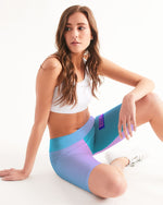 Load image into Gallery viewer, Topaz Gradient Women&#39;s Mid-Rise Bike Shorts
