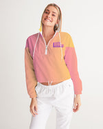Load image into Gallery viewer, Pink Gradient Women&#39;s Cropped Windbreaker
