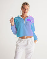 Load image into Gallery viewer, Topaz Gradient Women&#39;s Cropped Windbreaker
