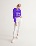 Load image into Gallery viewer, Heavy On The Affirmations Purple Women&#39;s Cropped Hoodie

