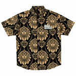 Load image into Gallery viewer, Black &amp; Gold Button Down
