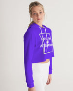 Load image into Gallery viewer, Heavy On The Affirmations Purple Women&#39;s Cropped Hoodie

