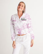 Load image into Gallery viewer, Made it Out The Jungle  Women&#39;s Cropped Windbreaker
