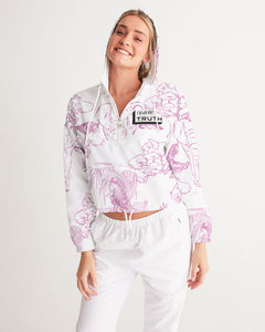 Made it Out The Jungle  Women's Cropped Windbreaker