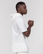 Load image into Gallery viewer, White on White Men&#39;s Premium Heavyweight Short Sleeve Hoodie
