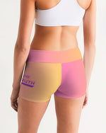 Load image into Gallery viewer, Pink Gradient Women&#39;s Mid-Rise Yoga Shorts
