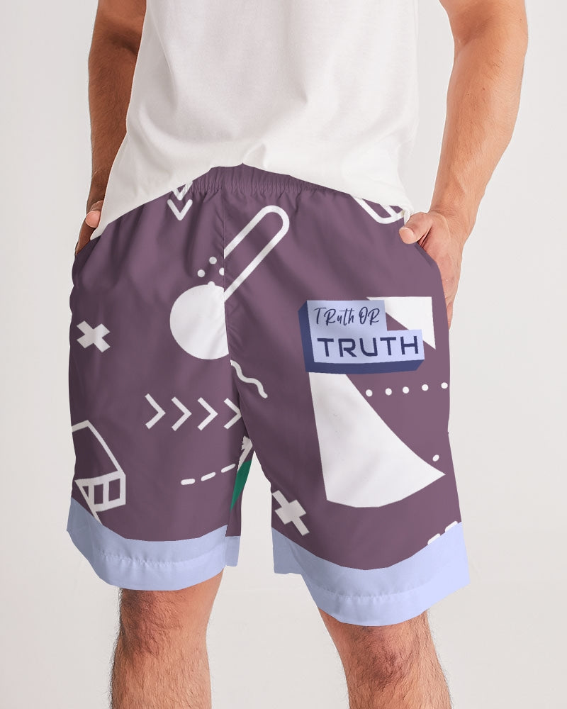 Geometric 80's Style Men's Jogger Shorts