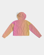 Load image into Gallery viewer, Pink Gradient Women&#39;s Cropped Windbreaker
