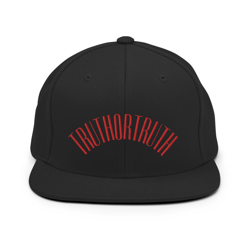 TruthorTruth Red Stitch Snapback Hat