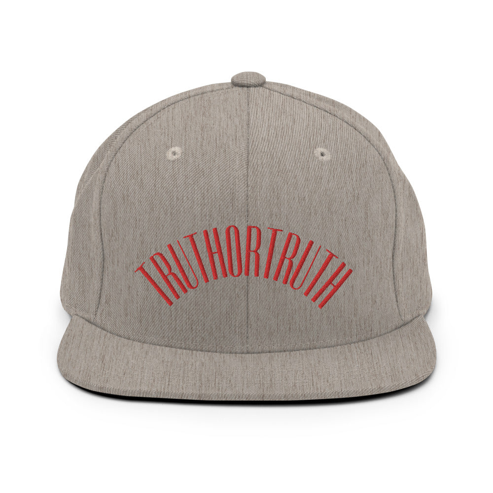 TruthorTruth Red Stitch Snapback Hat