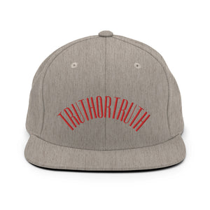 TruthorTruth Red Stitch Snapback Hat
