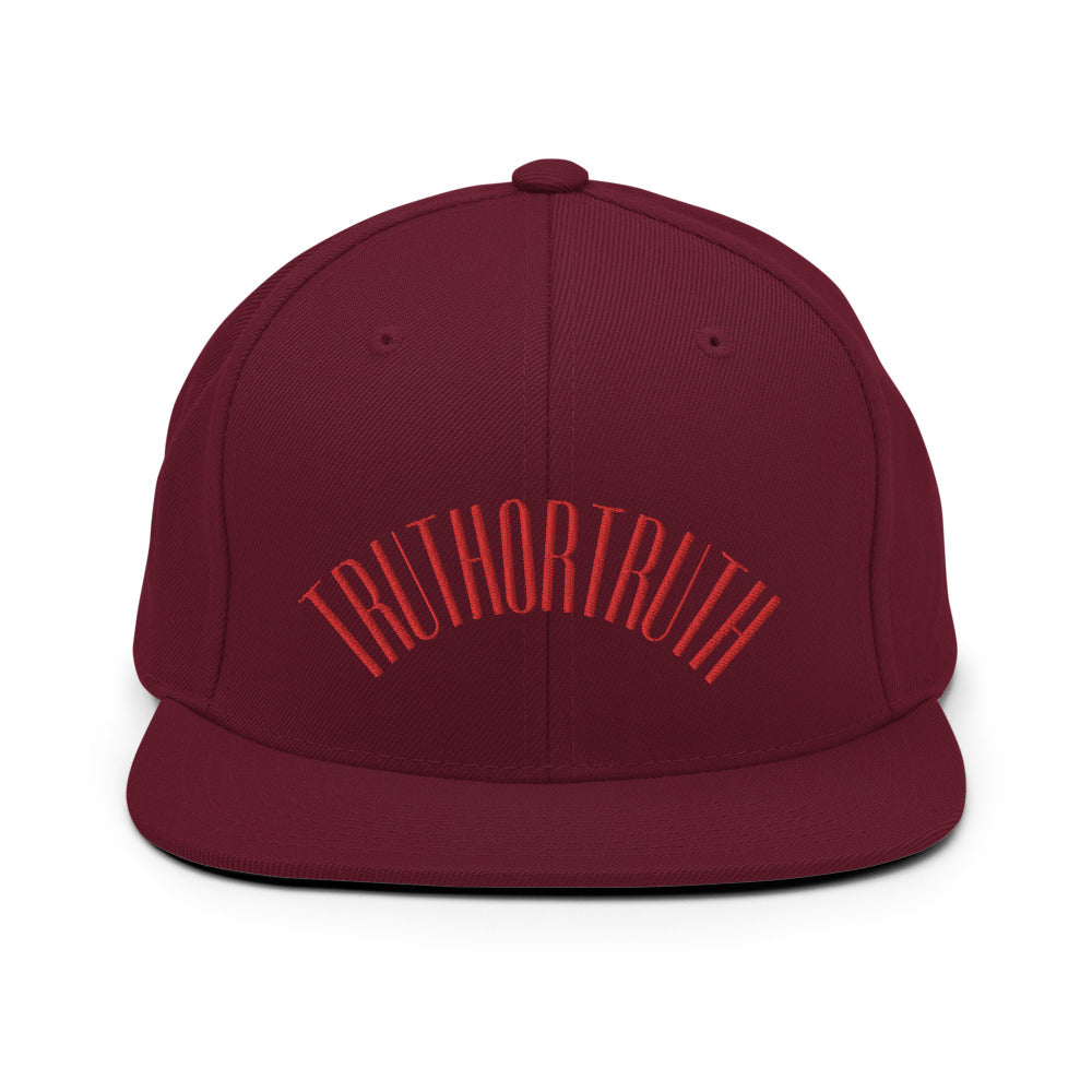 TruthorTruth Red Stitch Snapback Hat