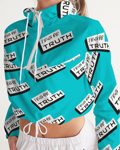 TruthorTruth Aqua Blue Women's Cropped Windbreaker