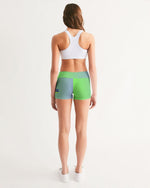Load image into Gallery viewer, Spring Green Gradient  Women&#39;s Mid-Rise Yoga Shorts
