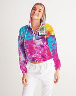 Load image into Gallery viewer, TruthorTruth Color Burst Tie Dye Women&#39;s Cropped Windbreaker
