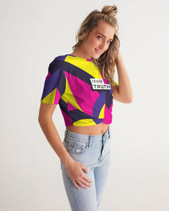 TruthorTruth Summer Colorway  Women's Twist-Front Cropped Tee