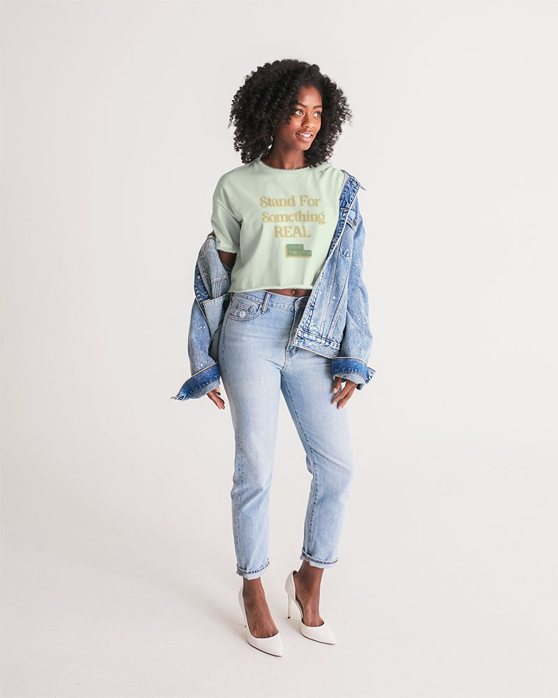 Stand For Something Real Women's Lounge Cropped Tee
