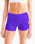 Load image into Gallery viewer, Purple Women&#39;s Mid-Rise Yoga Shorts
