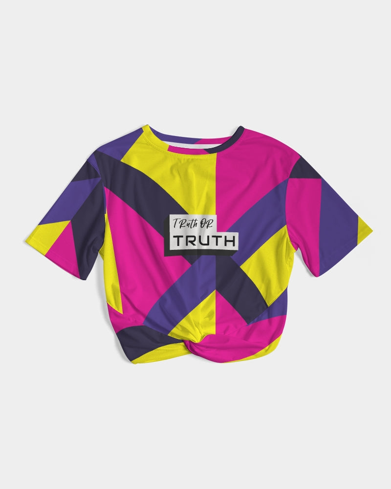 TruthorTruth Summer Colorway  Women's Twist-Front Cropped Tee