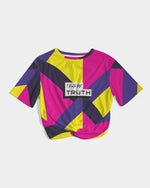 Load image into Gallery viewer, TruthorTruth Summer Colorway  Women&#39;s Twist-Front Cropped Tee
