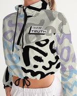 Load image into Gallery viewer, Abstract Retro Pattern Women&#39;s Cropped Windbreaker
