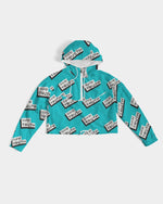 Load image into Gallery viewer, TruthorTruth Aqua Blue Women&#39;s Cropped Windbreaker
