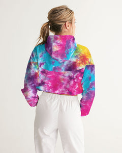 TruthorTruth Color Burst Tie Dye Women's Cropped Windbreaker