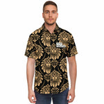 Load image into Gallery viewer, Black &amp; Gold Button Down
